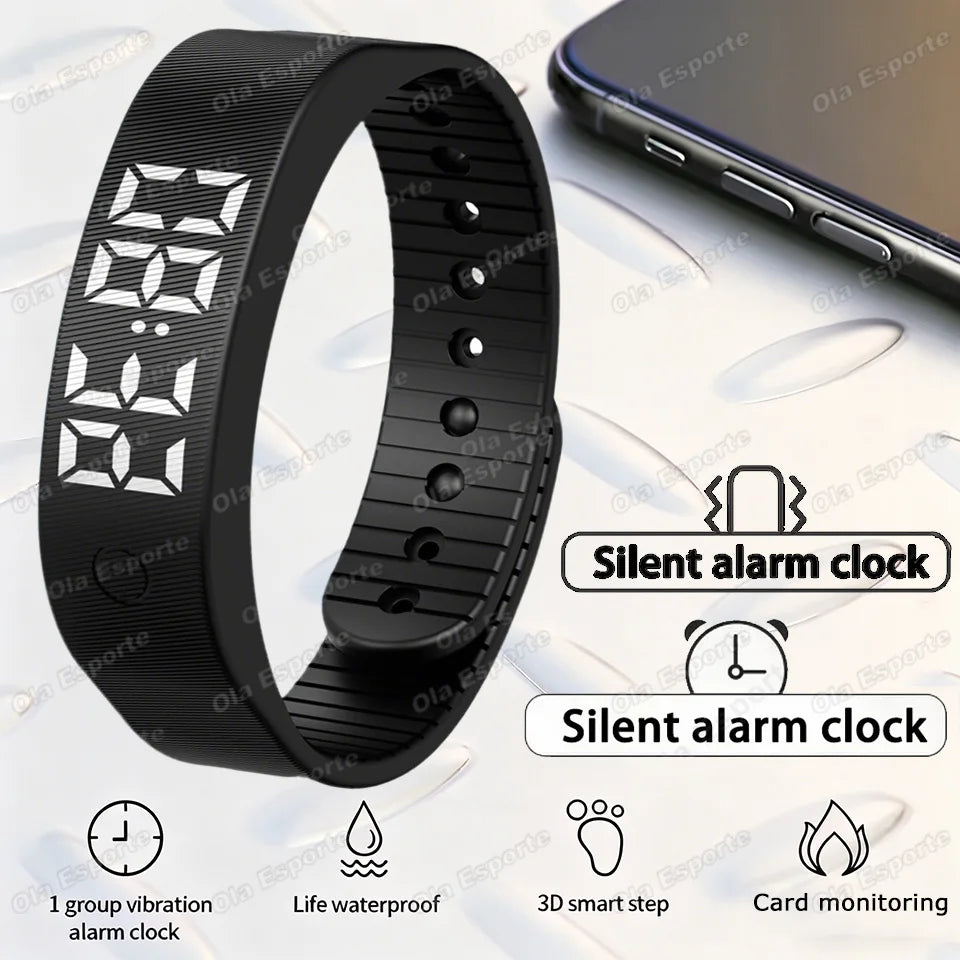 Wayke Vibrating Alarm Wristband, Silent Wake-Up Bracelet, USB Rechargeable
