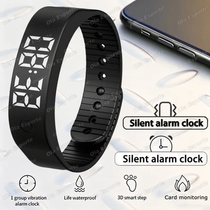 Wayke Vibrating Alarm Wristband, Silent Wake-Up Bracelet, USB Rechargeable