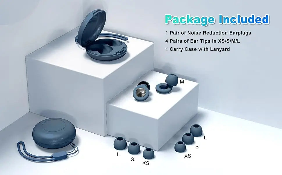 Wayke Silicone Sleep Earplugs, Reusable Noise-Reducing Ear Plugs with Pouch