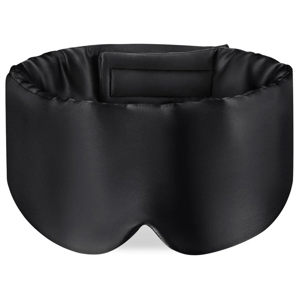 Wayke Mulberry Silk Sleep Mask, Blackout Padded Eye Mask for Sleep and Travel
