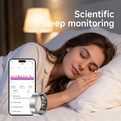 Wayke Smart Ring Sleep Tracker for Men and Women, Connects with iOS and Android