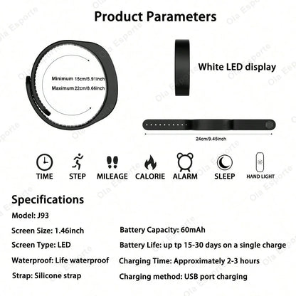 Wayke Vibrating Alarm Wristband, Silent Wake-Up Bracelet, USB Rechargeable