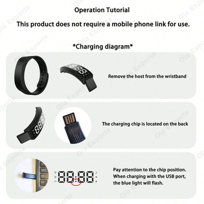 Wayke Vibrating Alarm Wristband, Silent Wake-Up Bracelet, USB Rechargeable
