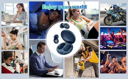 Wayke Silicone Sleep Earplugs, Reusable Noise-Reducing Ear Plugs with Pouch