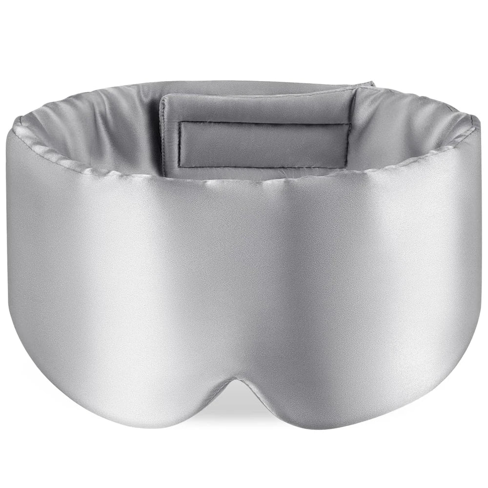 Wayke Mulberry Silk Sleep Mask, Blackout Padded Eye Mask for Sleep and Travel