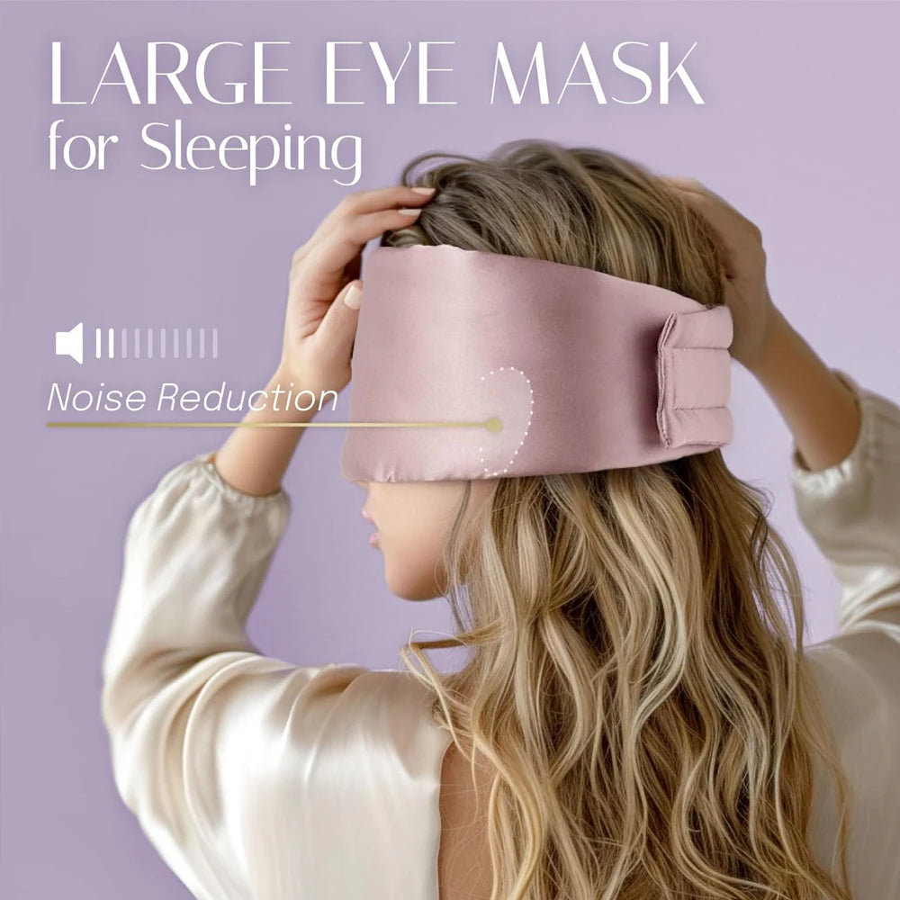 Wayke Mulberry Silk Sleep Mask, Blackout Padded Eye Mask for Sleep and Travel