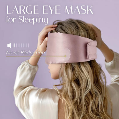 Wayke Mulberry Silk Sleep Mask, Blackout Padded Eye Mask for Sleep and Travel