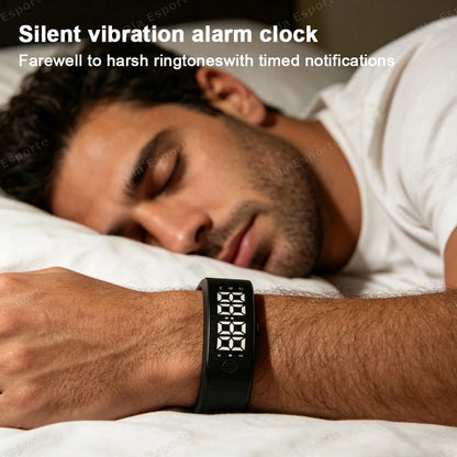 Wayke Vibrating Alarm Wristband, Silent Wake-Up Bracelet, USB Rechargeable