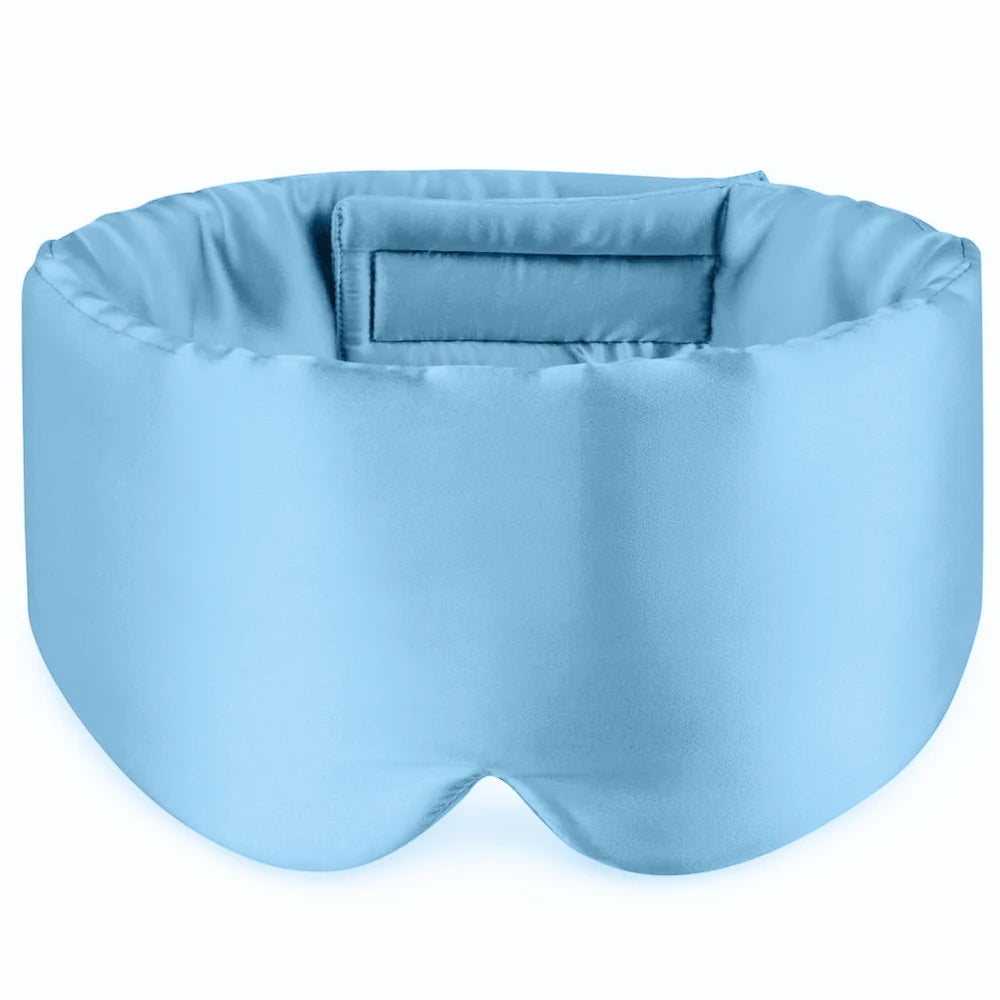 Wayke Mulberry Silk Sleep Mask, Blackout Padded Eye Mask for Sleep and Travel