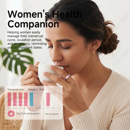 Wayke Smart Ring Sleep Tracker for Men and Women, Connects with iOS and Android