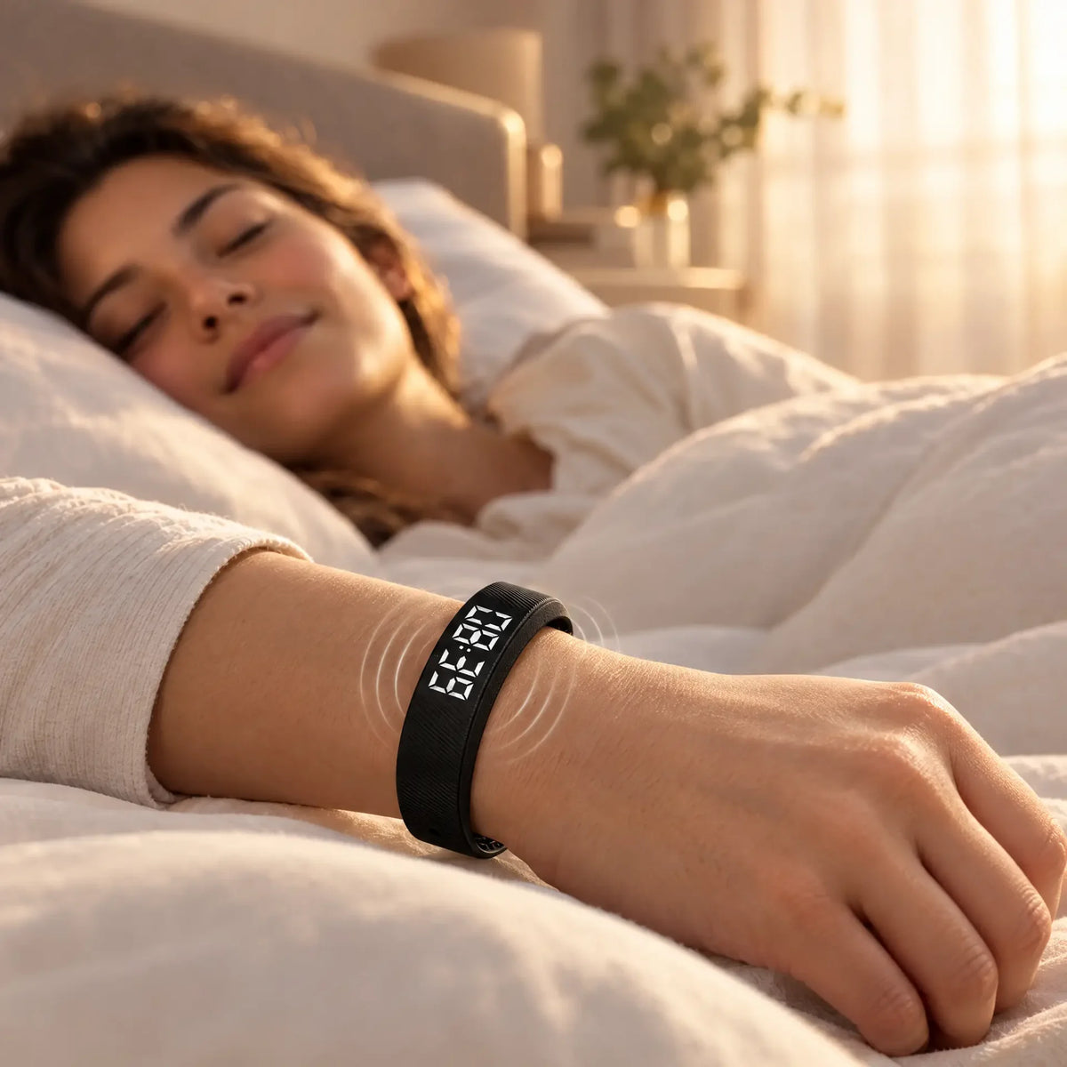 Wayke Vibrating Alarm Wristband, Silent Wake-Up Bracelet, USB Rechargeable